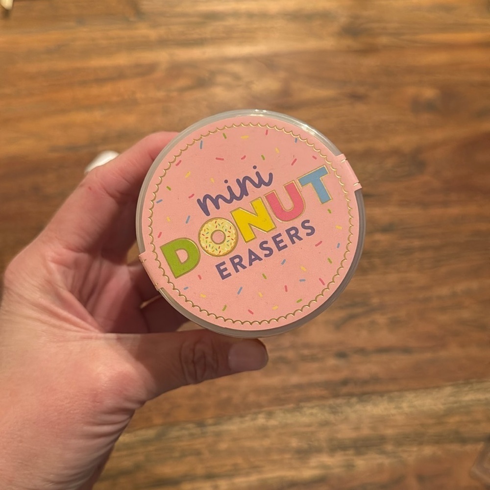 Erasers shaped like donuts